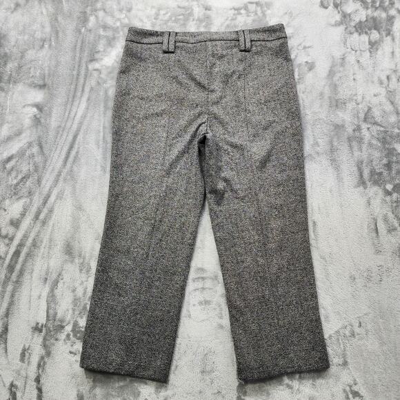 Bar III Pants Womens 10 Black Gray Tweed Stretch High Rise Straight Leg Preppy - Picture 3 of 11